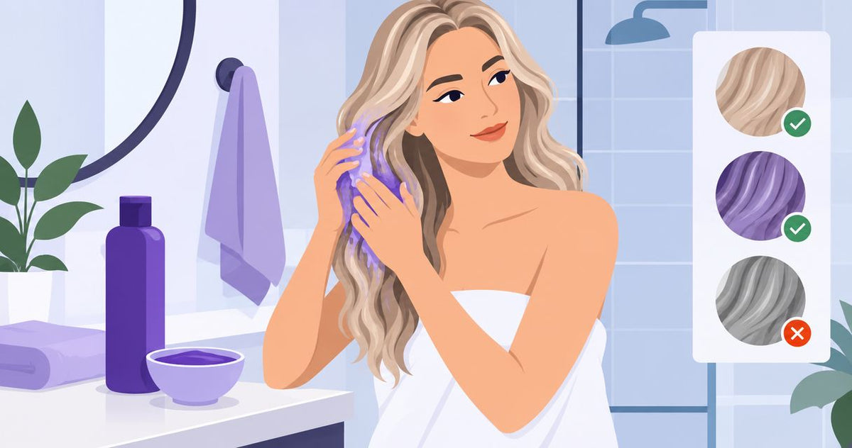 How to use purple shampoo without turning hair purple or grey
