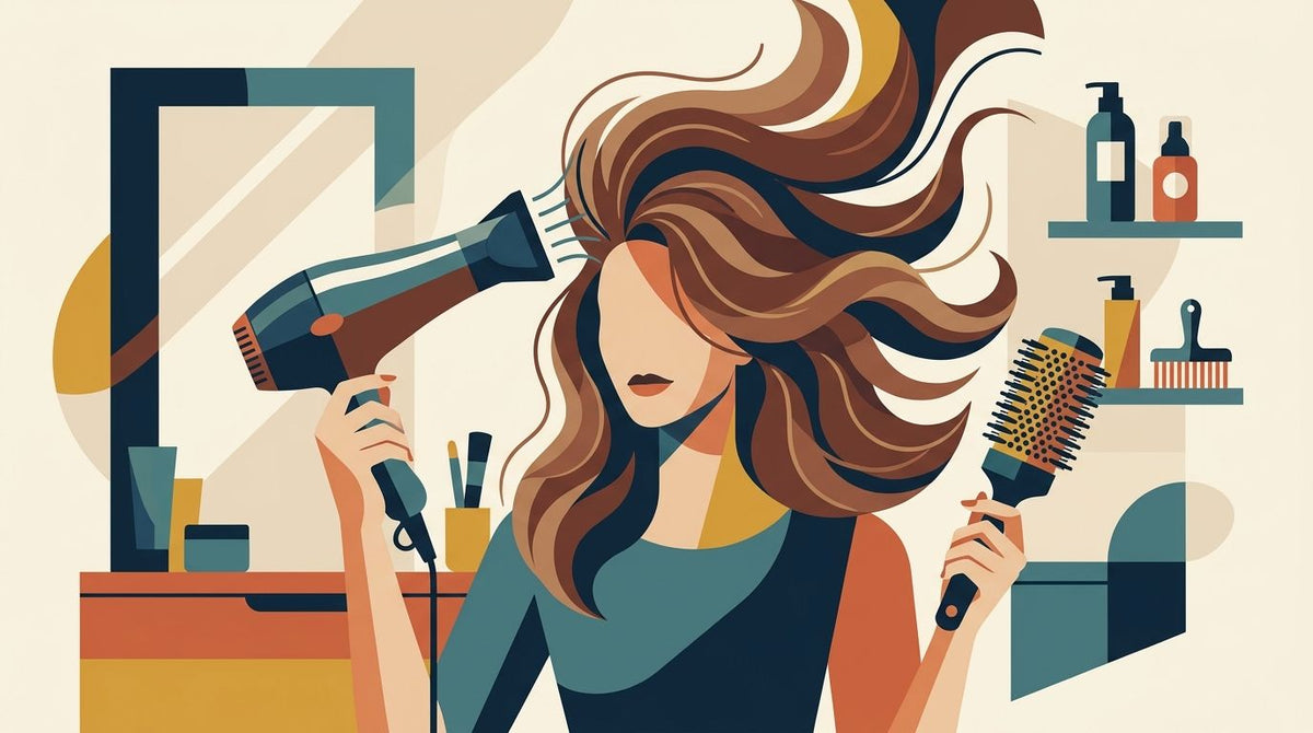 How to connect a professional hair dryer to a volumizing routine