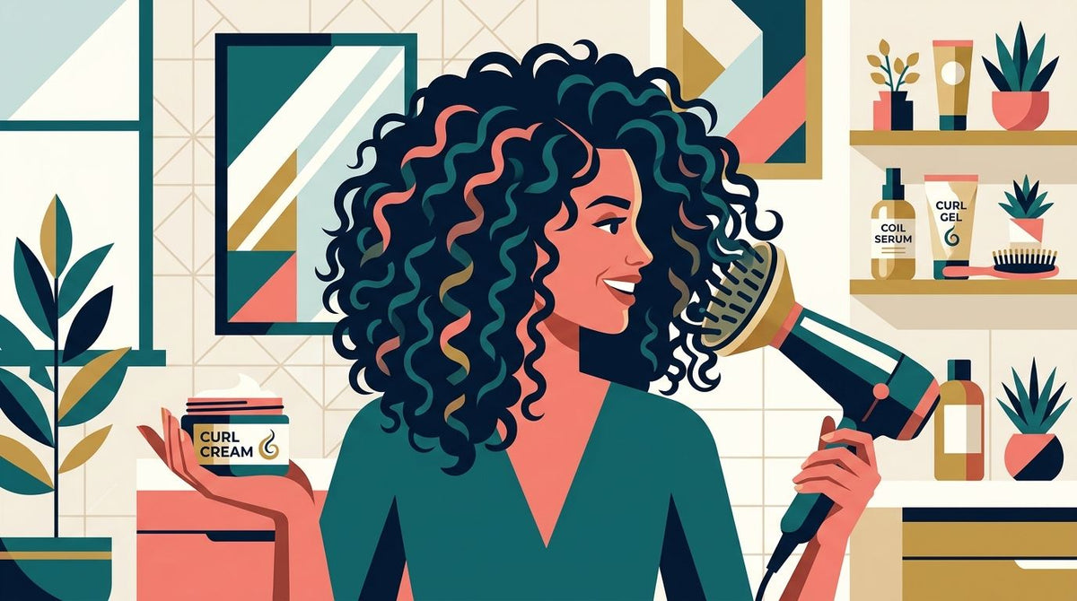 How to connect a diffuser to a curl cream routine for salon curls