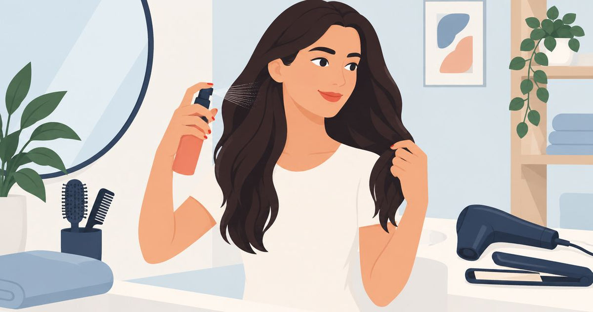 How to use a heat protectant spray correctly