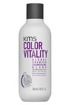 KMS Colorvitality Blonde Shampoo 300 ml, Flasche Vorderseite auf weißem Hintergrund