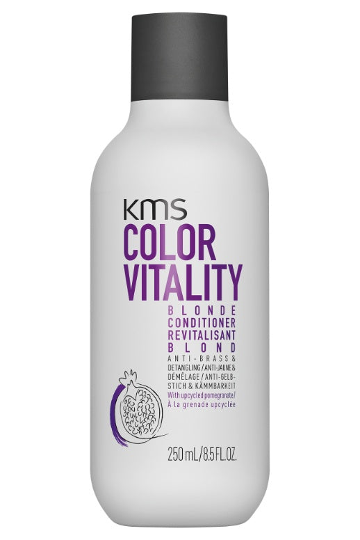 KMS Colorvitality Blonde Conditioner 250 ml, Flasche Vorderseite auf weißem Hintergrund