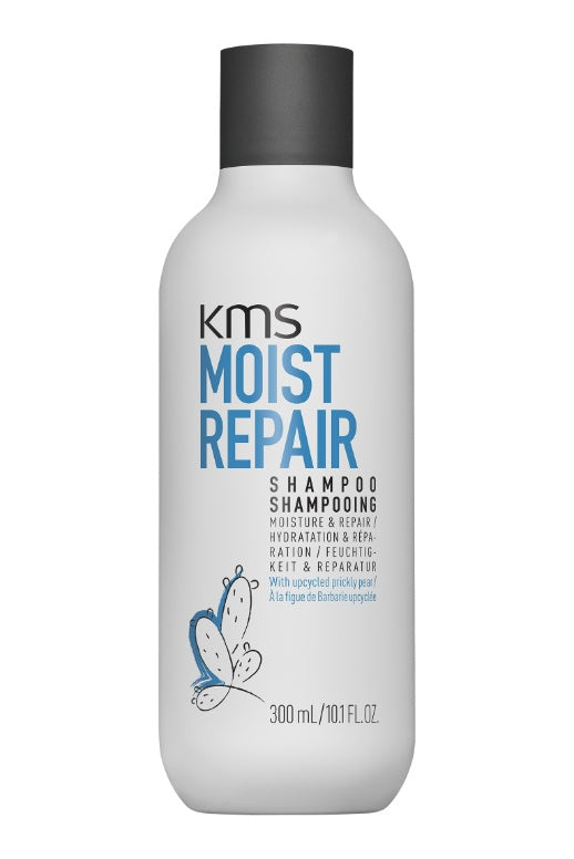 KMS Moistrepair Shampoo 300 ml, Flasche Vorderseite auf weißem Hintergrund