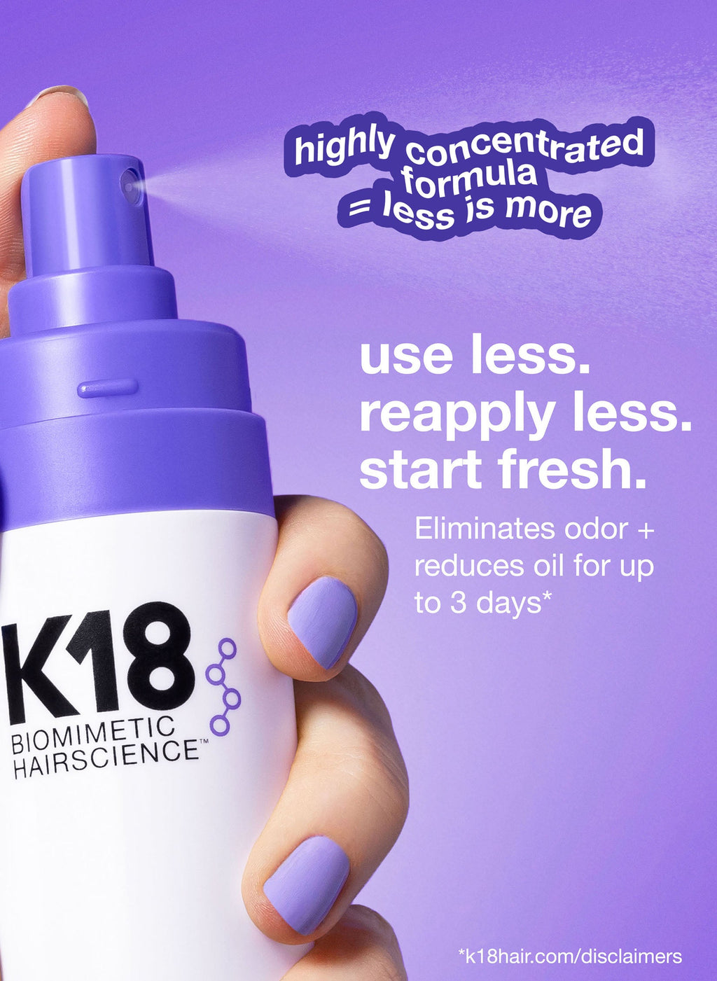 K18 AirWash in der Hand – hoch konzentrierte Formel, weniger Produkt genügt