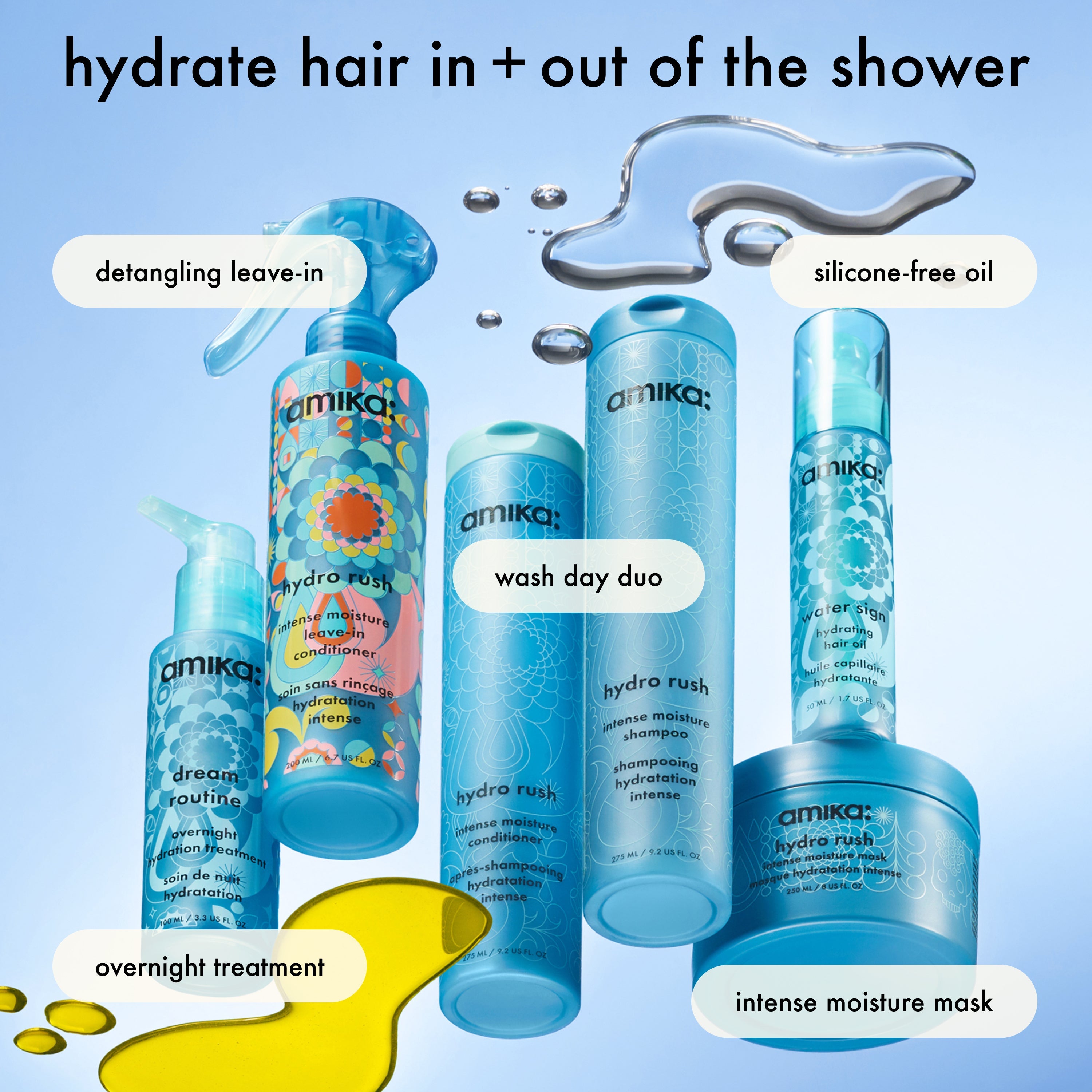 amika hydro rush intense moisture conditioner – amika Haarpflege
