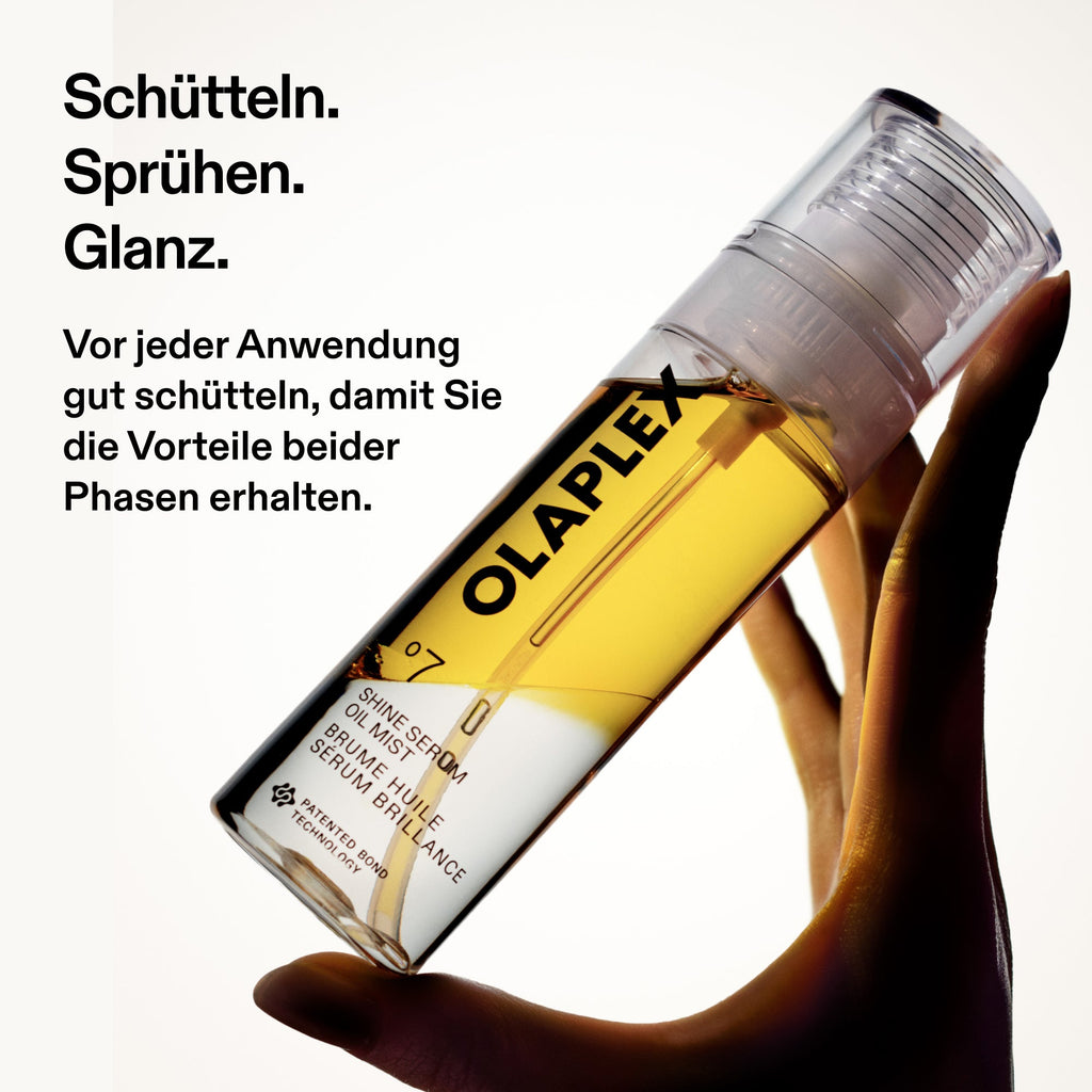 Olaplex No.7 Shine Serum Oil Mist – Anwendung: Schütteln, sprühen, Glanz