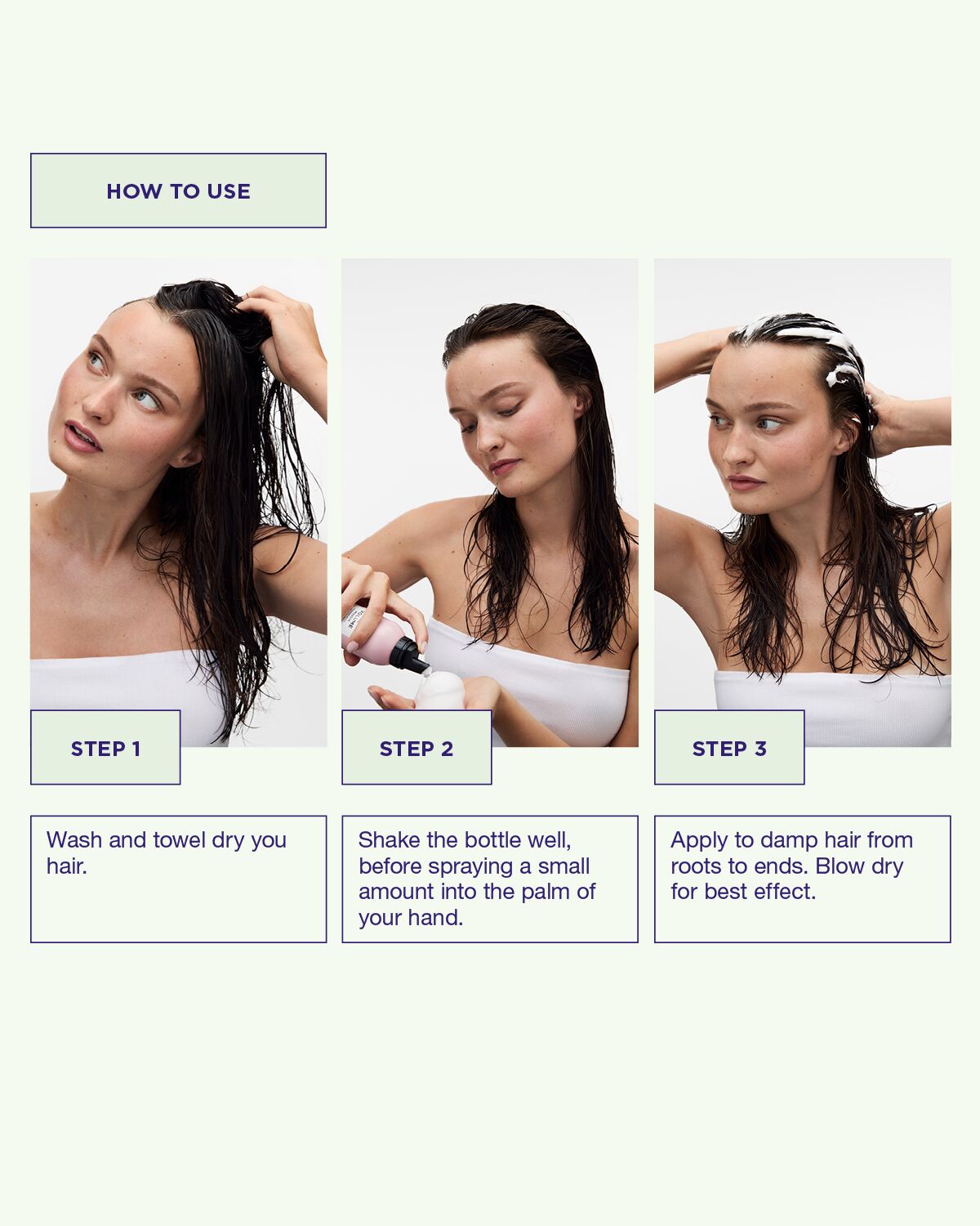 Maria Nila Pure Volume Mousse 150ml – Anwendung