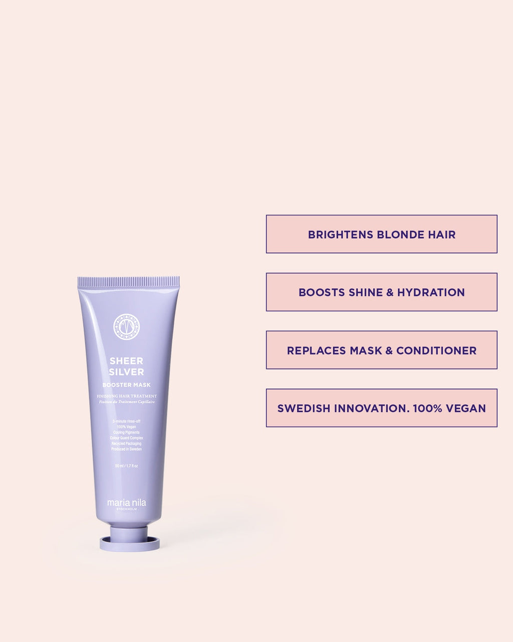 Maria Nila Sheer Silver Booster Masque 50ml – Vorteile