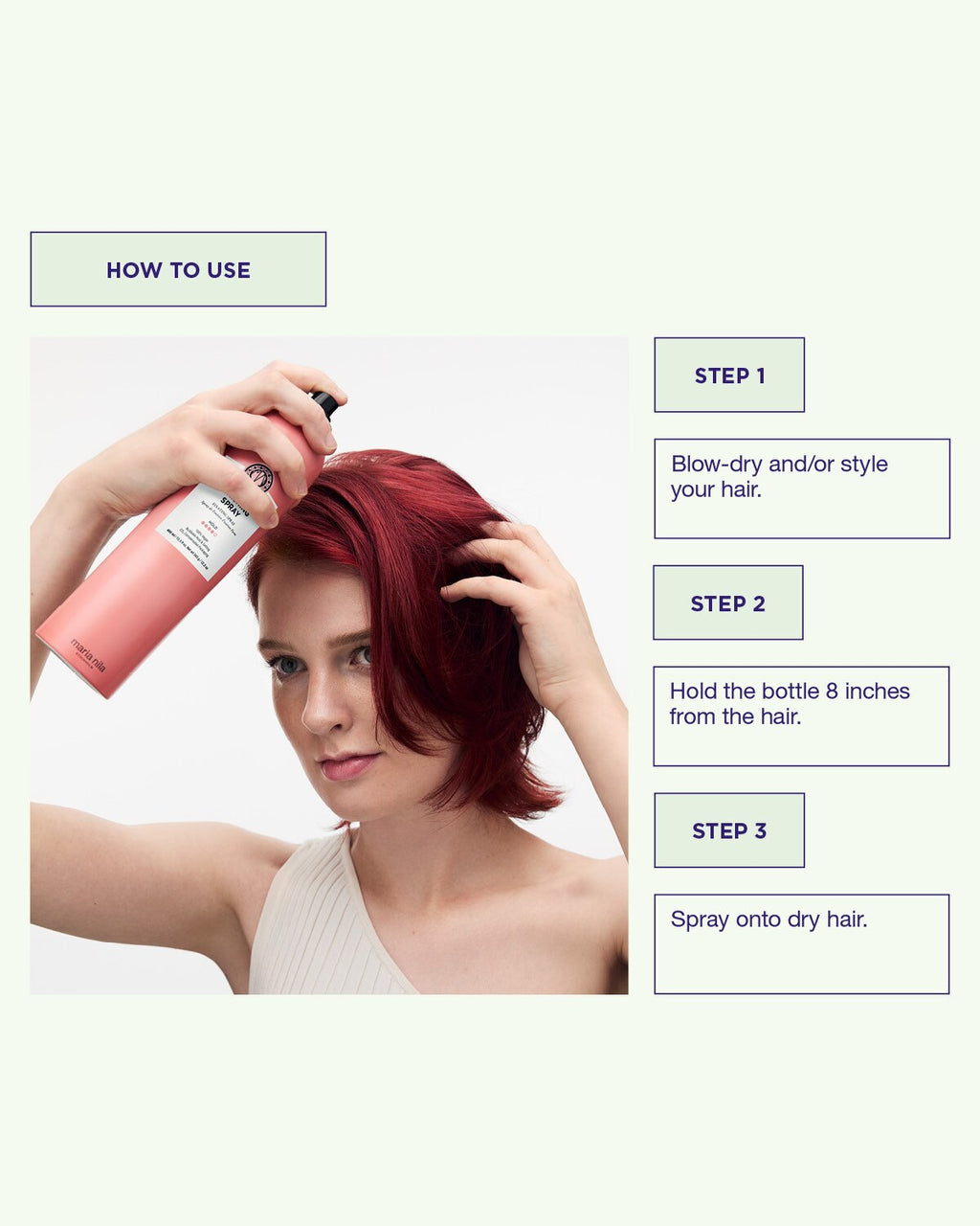 Maria Nila Finishing Spray – Anwendung