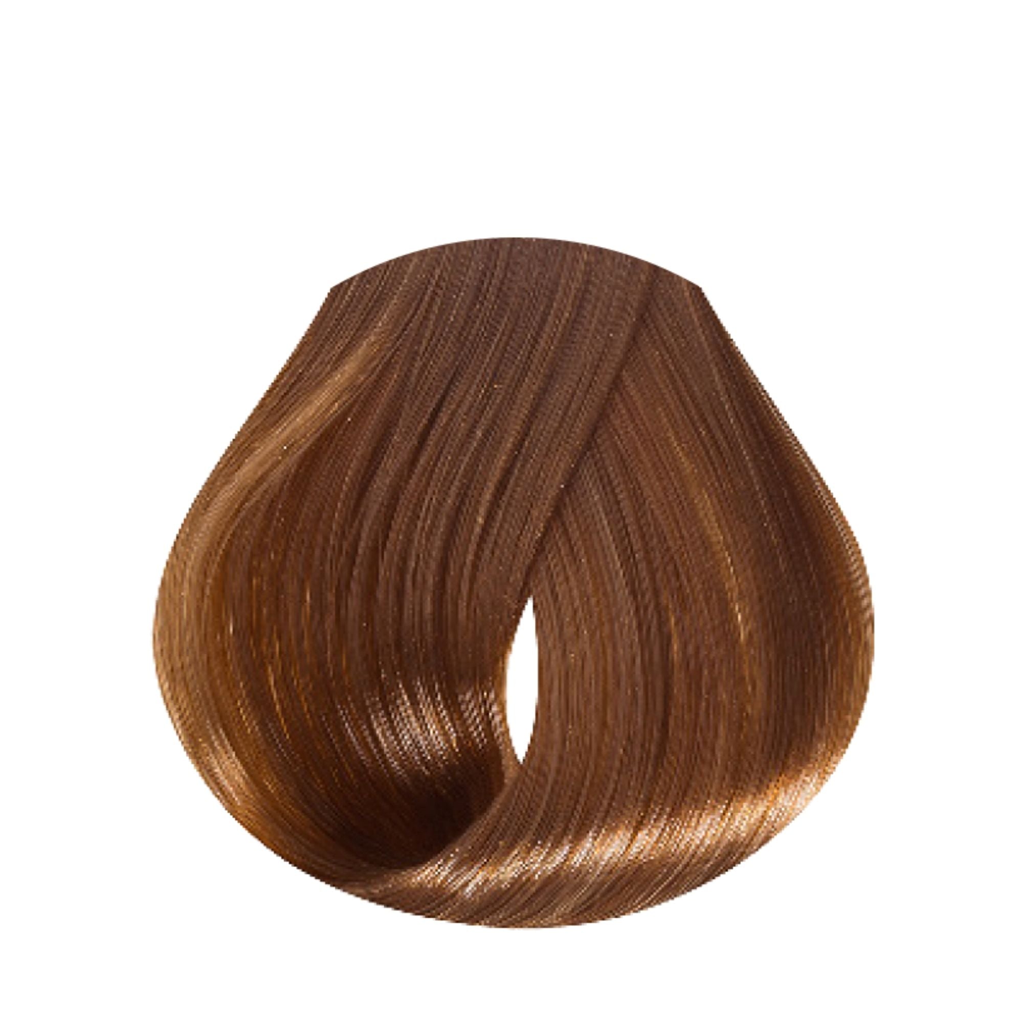 Evo Hue.Verse Permanent Colour 8.84 – Farbergebnis auf Haarsträhne