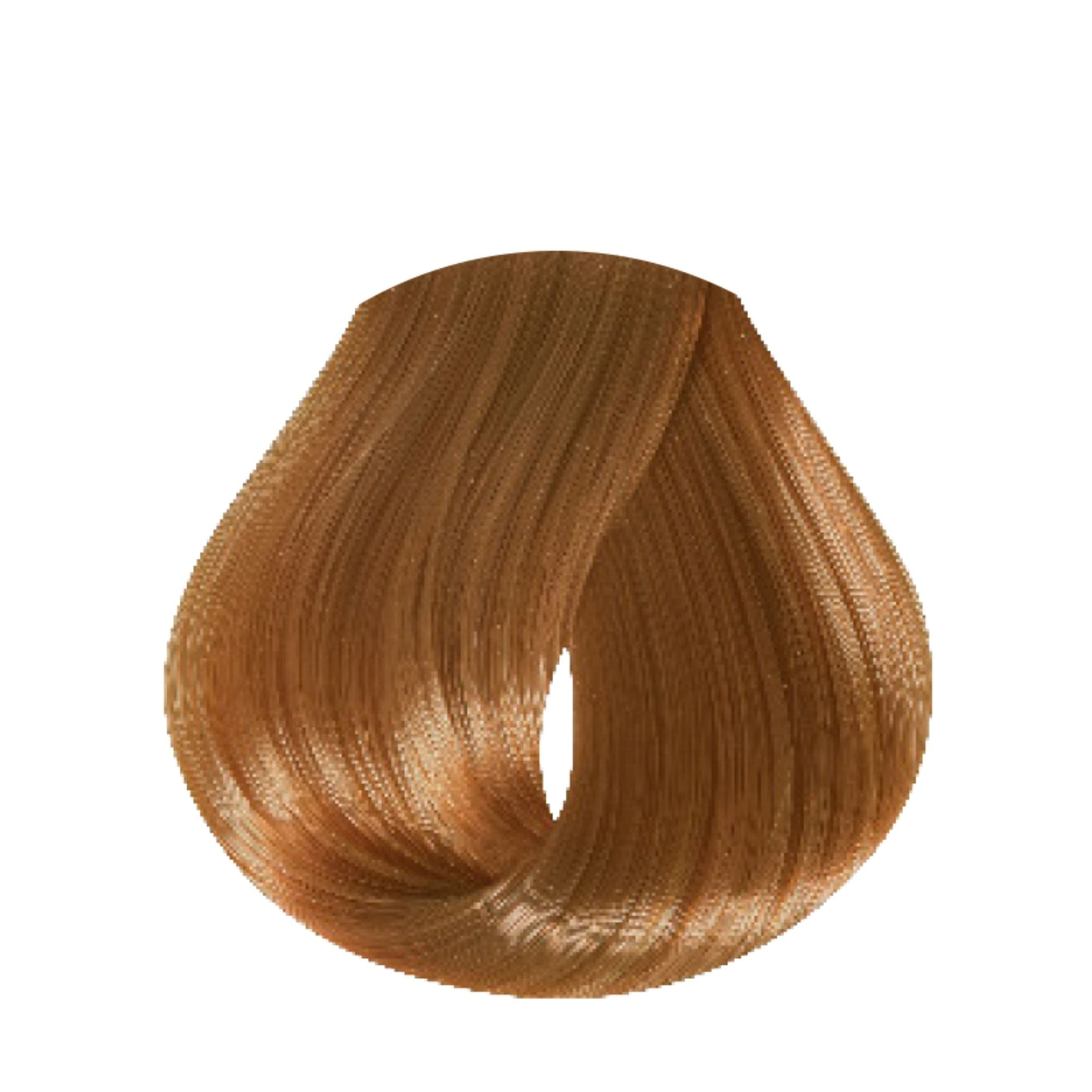 Evo Hue.Verse Permanent Colour 8.34 – Farbergebnis auf Haarsträhne