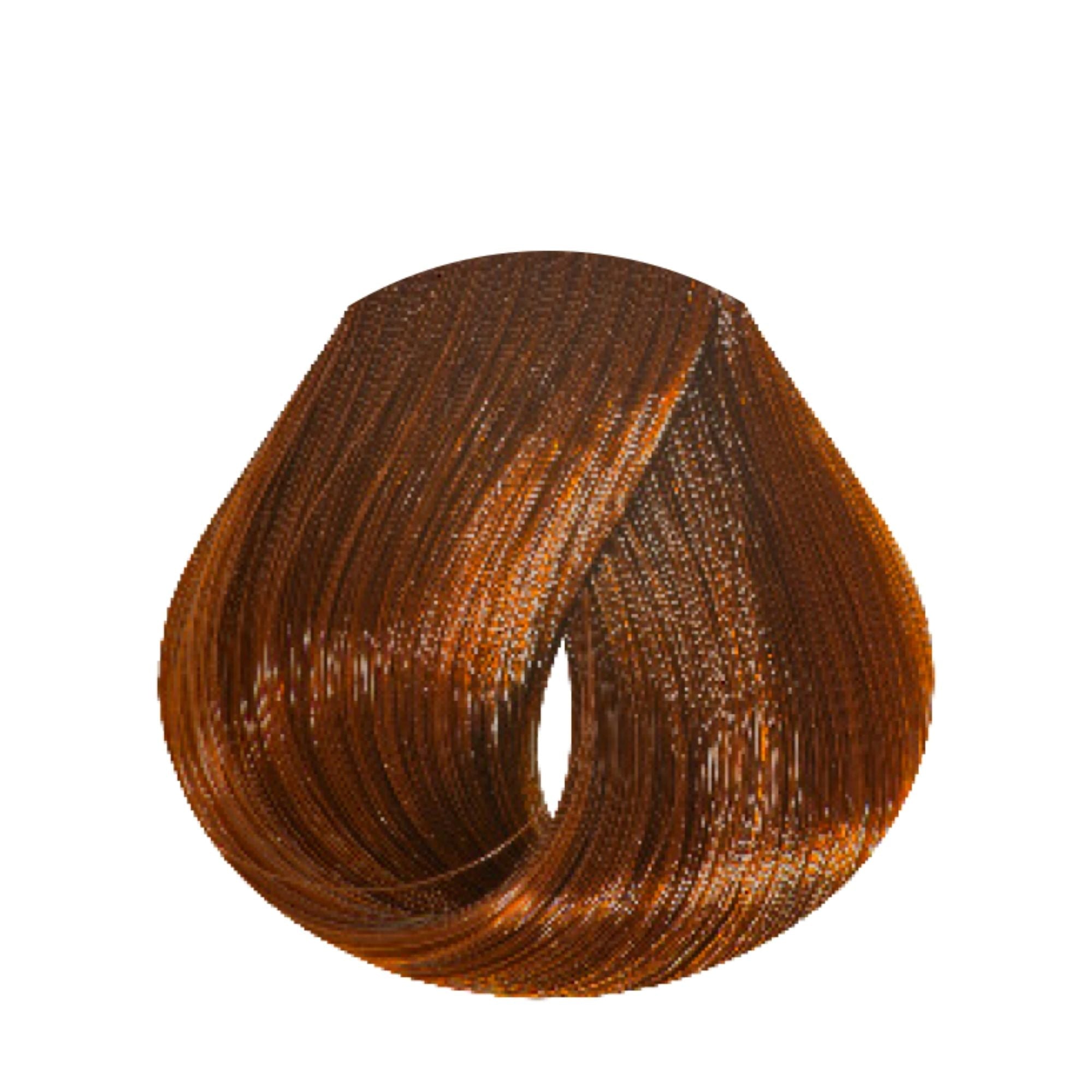 Evo Hue.Verse Permanent Colour 7.4 – Farbergebnis auf Haarsträhne
