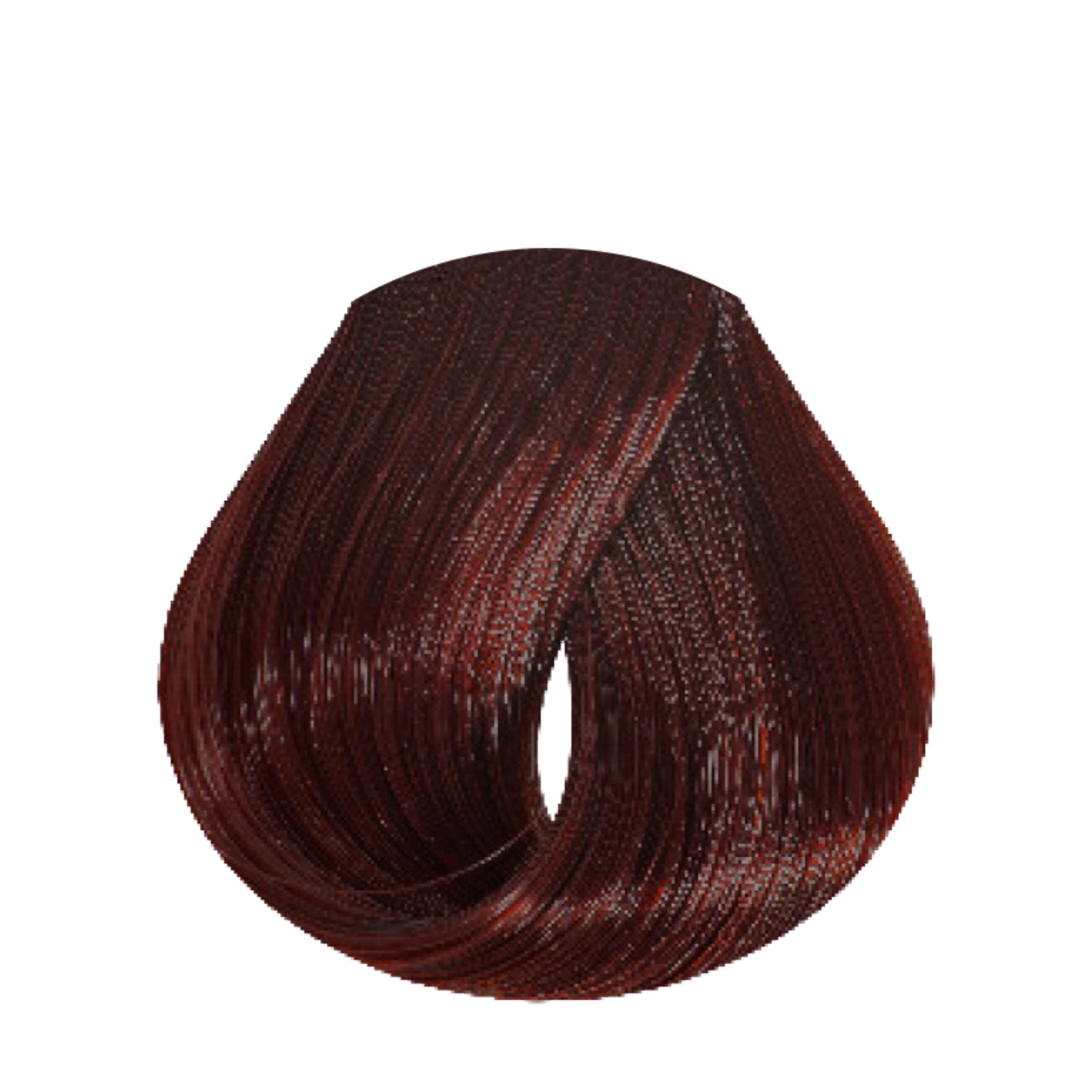 Evo Hue.Verse Permanent Colour 5.57 – Farbergebnis auf Haarsträhne