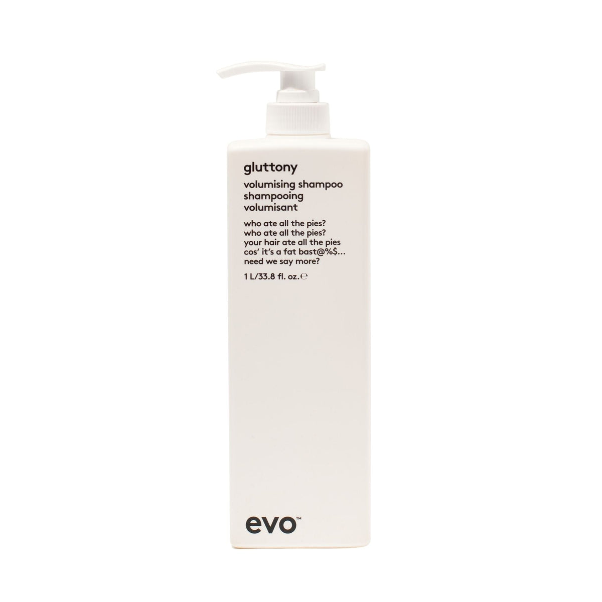 evo Gluttony Volumising Shampoo 1000 ml Salongröße