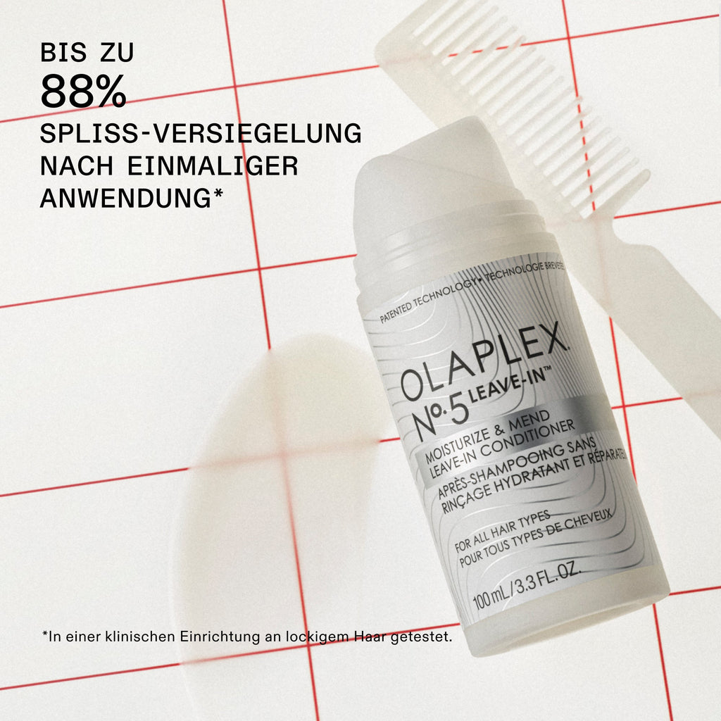 Olaplex No.5L Leave-In Conditioner – Herstellergrafik: bis zu 88 % Spliss-Versiegelung nach einmaliger Anwendung