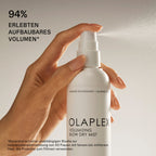 Olaplex Volumizing Blow Dry Mist – Herstellergrafik: 94 % erlebten aufbaubares Volumen (Verbraucherstudie, 43 Frauen)