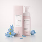 Kerasilk Volumen Shampoo mit Faltschachtel und blauen Lotusblüten