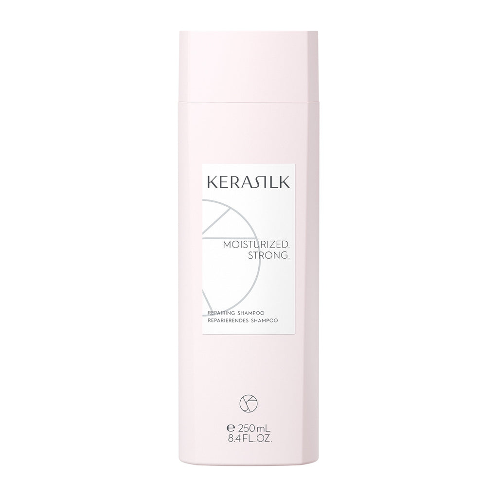 Kerasilk Reparierendes Shampoo 250 ml, Flasche Vorderseite auf weißem Hintergrund