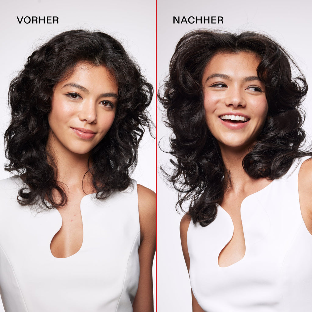 Olaplex Volumizing Blow Dry Mist – Vorher-Nachher-Bild (Herstellerfoto)
