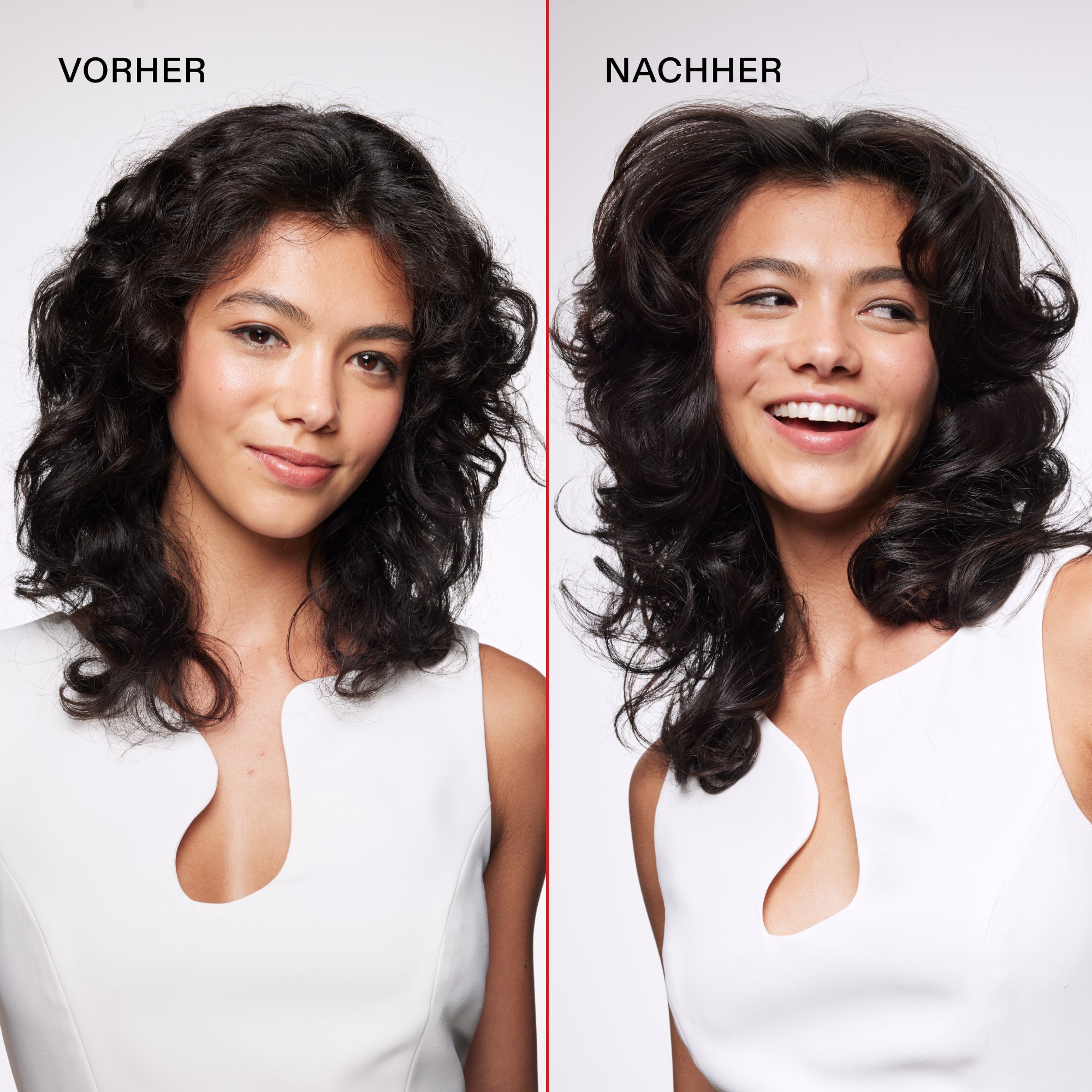 Olaplex Volumizing Blow Dry Mist – Vorher-Nachher-Bild (Herstellerfoto)