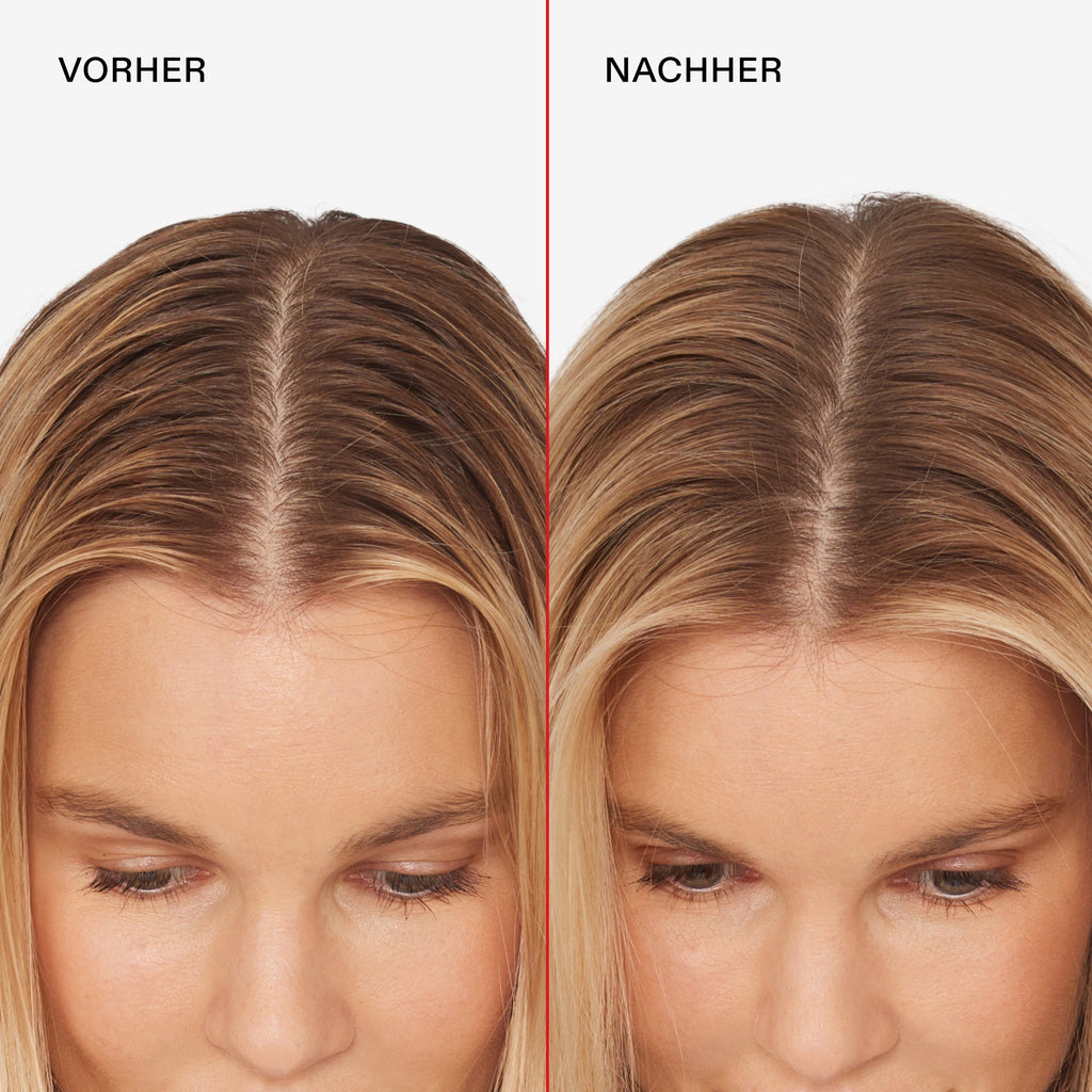 Olaplex No.4D Dry Shampoo – Vorher-Nachher-Bild Ansatz (Herstellerfoto)