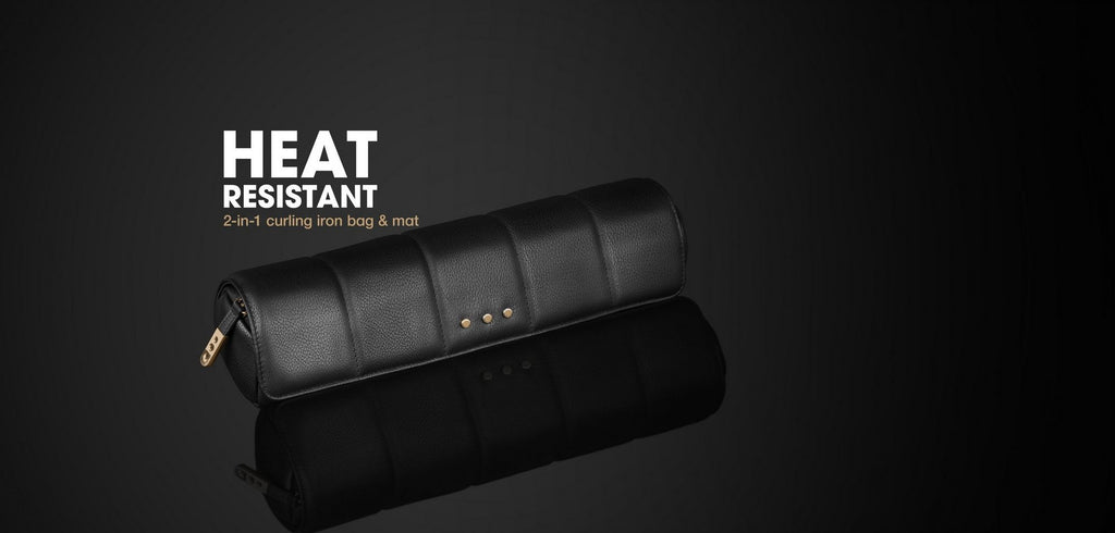 ghd curve Hitzeschutz-Tasche – geöffnet mit Lockenstab