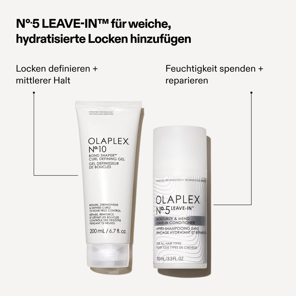 Olaplex No.10 Curl Defining Gel – Platz in der Olaplex-Lockenroutine (Herstellergrafik)
