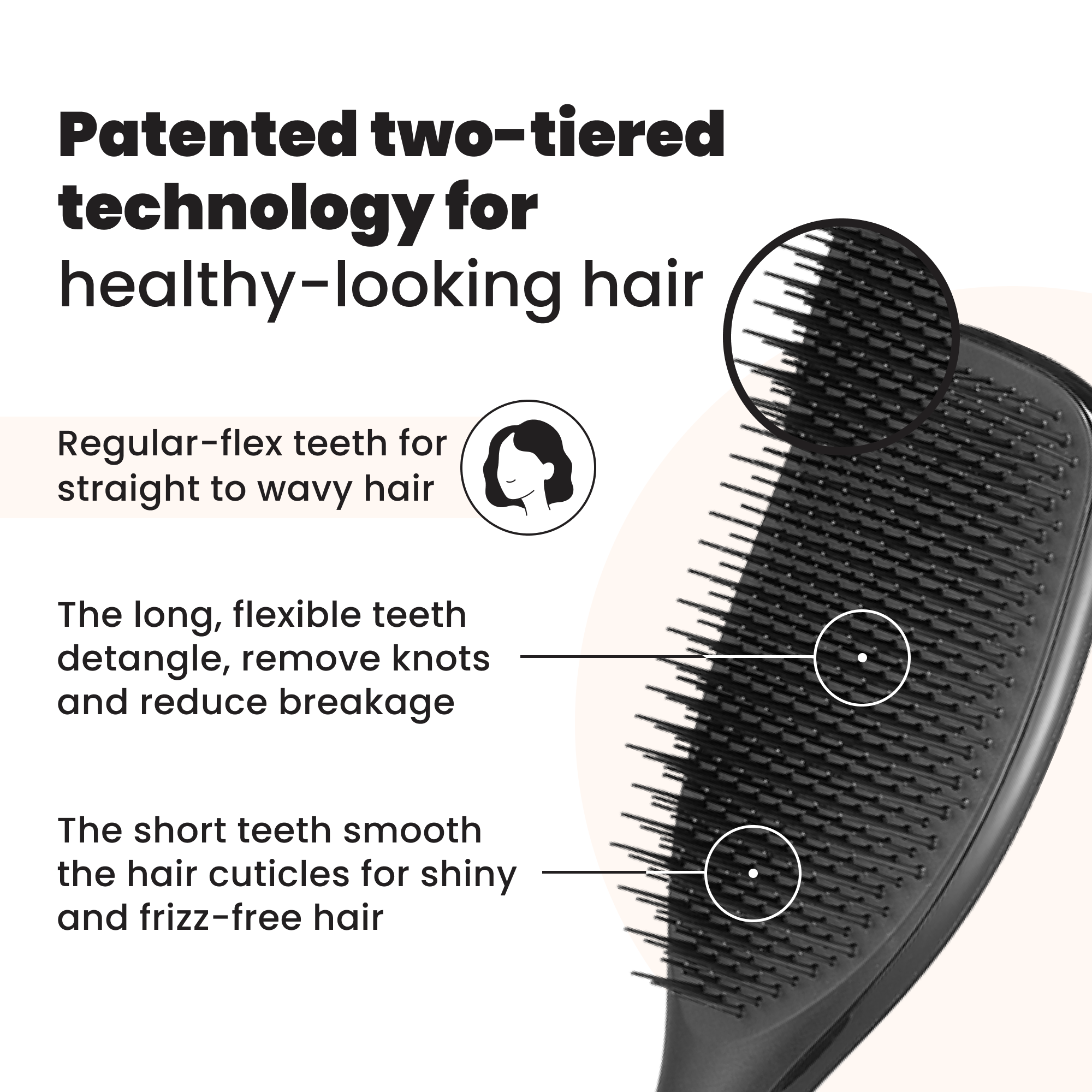 Tangle Teezer Ultimate Detangler Large Borstentechnologie erklärt