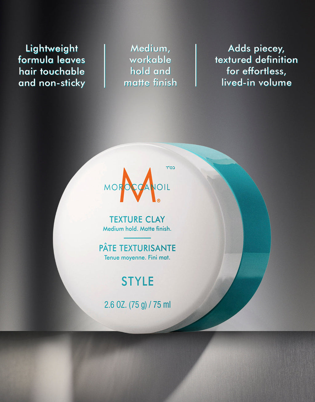 Moroccanoil Texture Clay 75 ml – leichte Formel, mittlerer Halt, mattes Finish