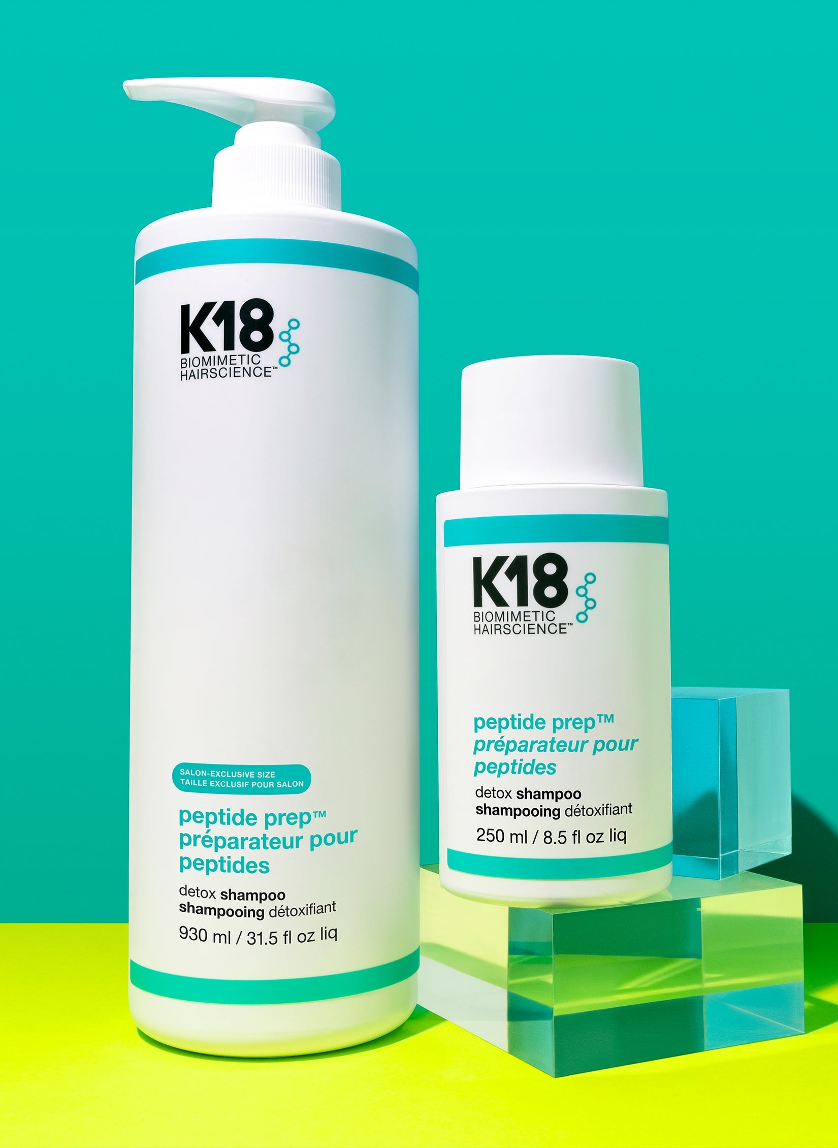 K18 Detox Shampoo 250 ml und 930 ml im Vergleich