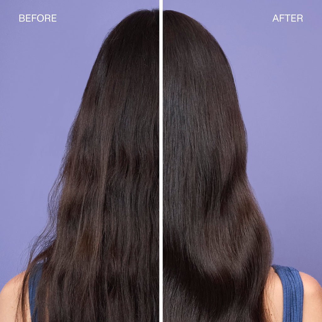 Dunkles Haar vor und nach der Anwendung von Kevin Murphy Flawless
