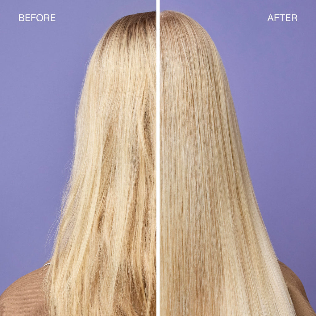 Blondes Haar vor und nach der Anwendung von Kevin Murphy Flawless