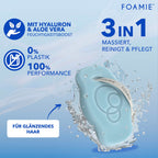 Foamie Festes Shampoo Hydro – 3 in 1: massiert, reinigt und pflegt, 100 Prozent plastikfrei