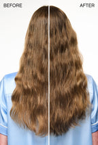 Welliges blondes Haar vor und nach der Anwendung von Kevin Murphy Night Shift