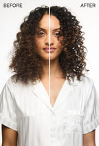 Lockiges Haar vor und nach der Anwendung von Kevin Murphy Night Shift