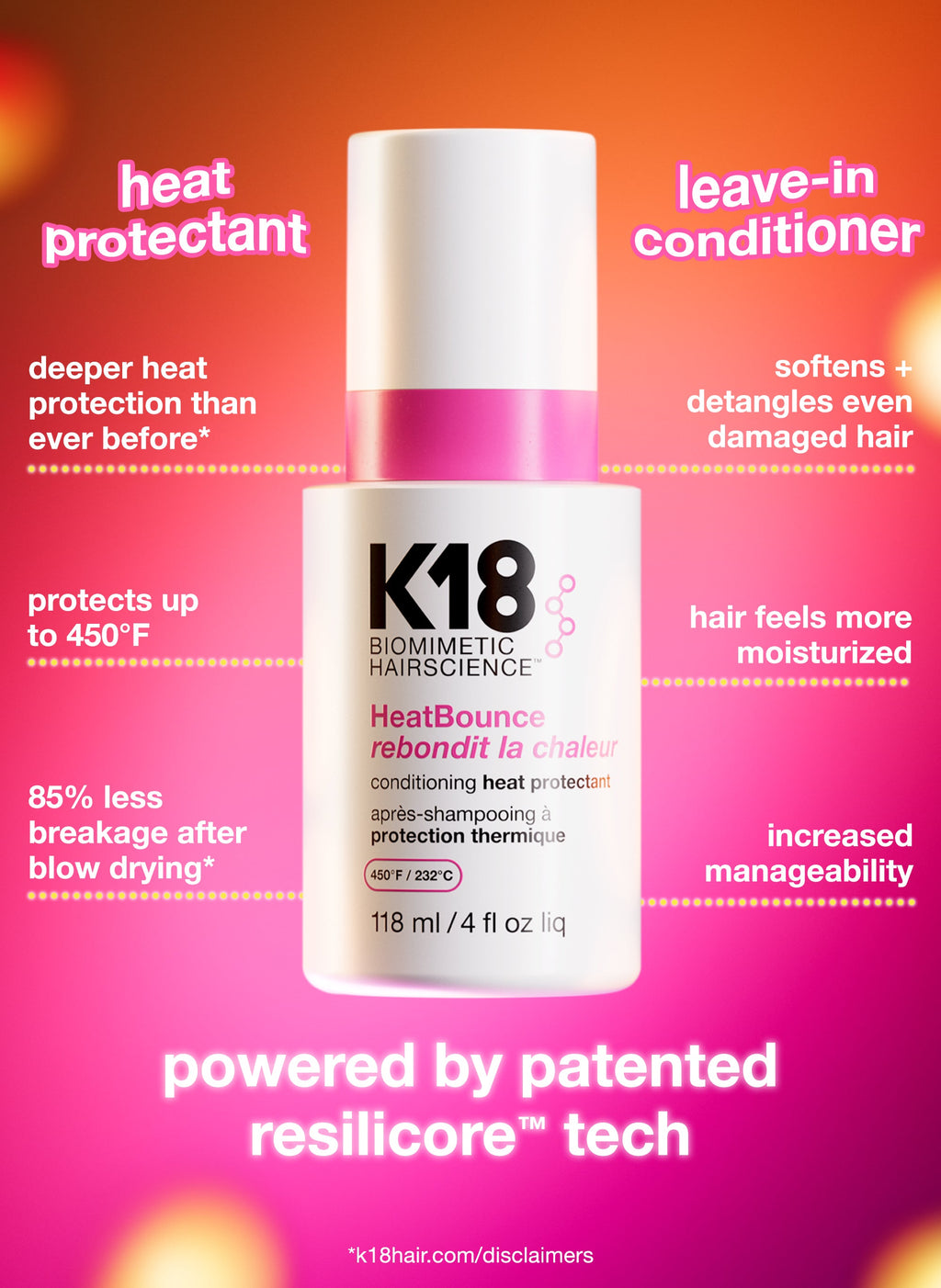 HeatBounce: Hitzeschutz und Leave-in-Conditioner mit resilicore