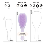 Größenvergleich der Tangle Teezer Bürsten in Zentimetern