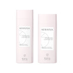 Kerasilk Bändigendes Set: Shampoo 250 ml und Conditioner 200 ml nebeneinander