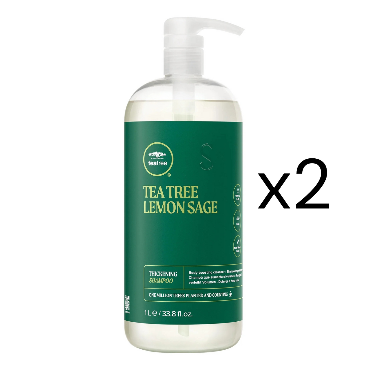 Paul Mitchell Tea Tree Lemon Sage Thickening Shampoo Set 2 x 1000 ML