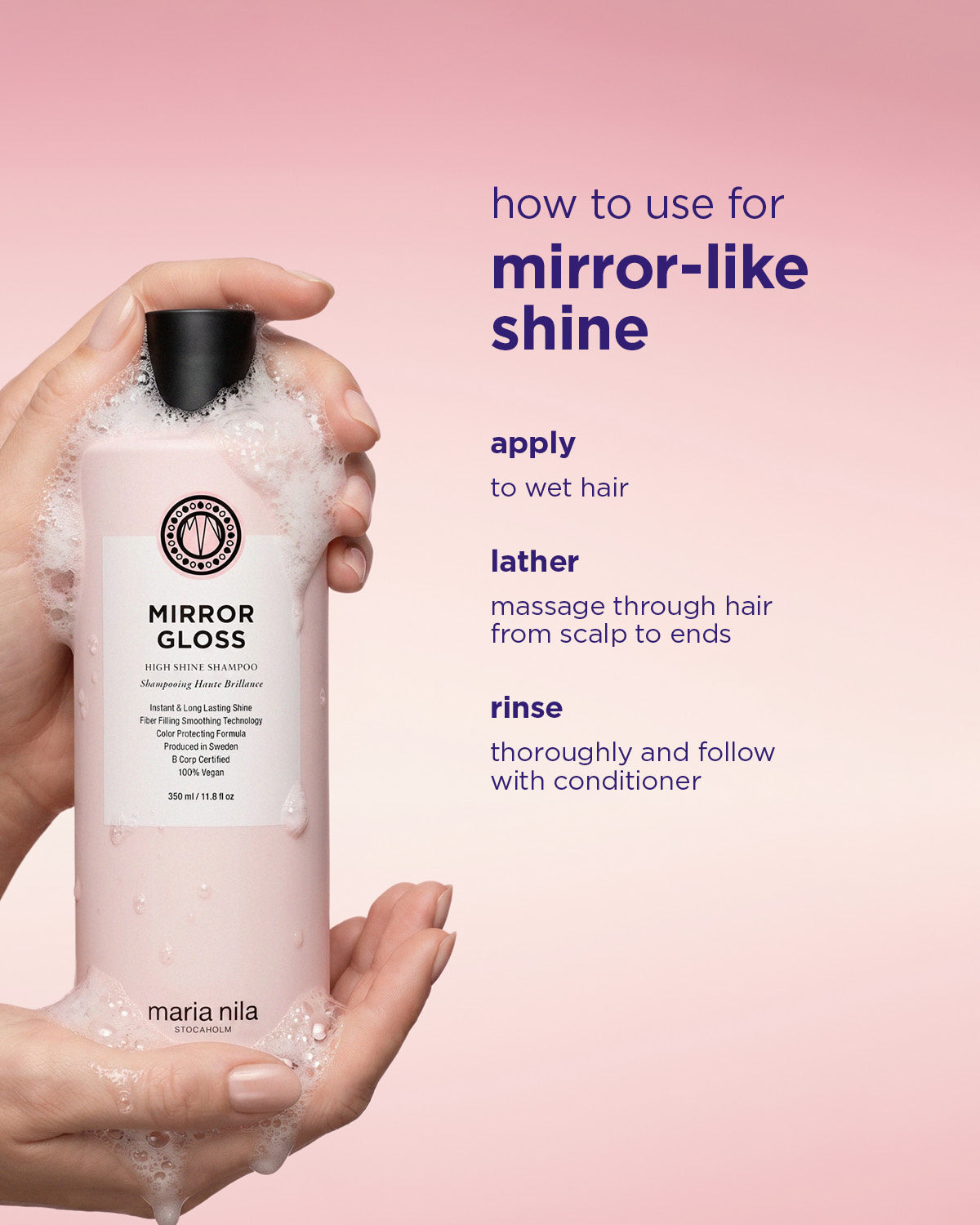 Maria Nila Mirror Gloss Shampoo – Anwendung