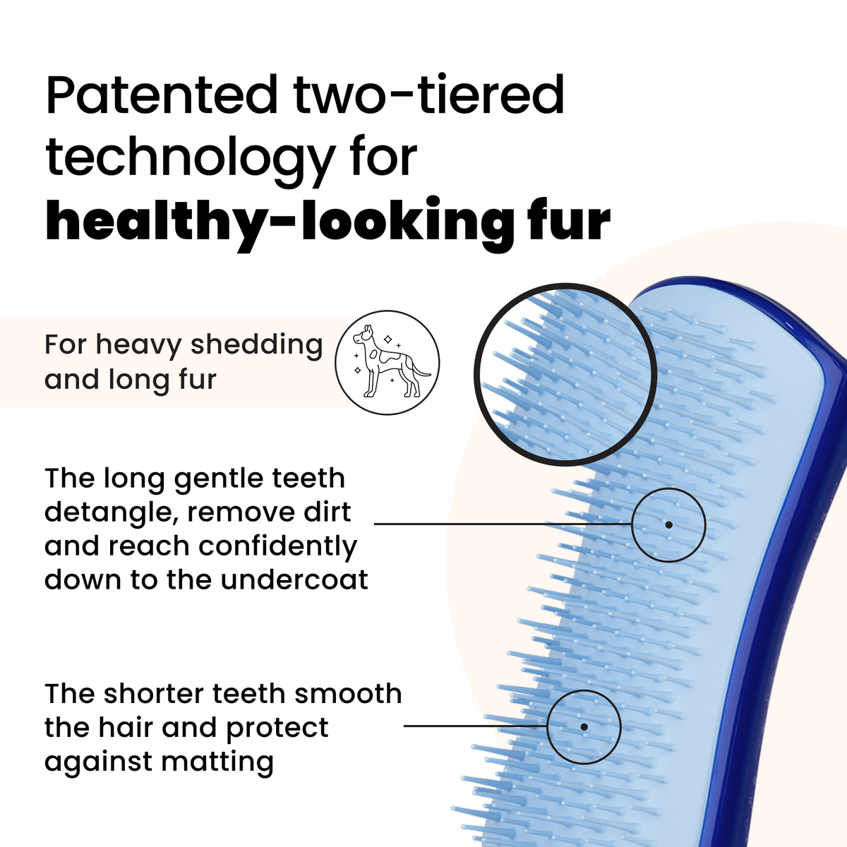 Tangle Teezer Pet Teezer Borstentechnologie für Hundefell erklärt