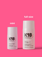 K18 Maske Größenvergleich: 15 ml Mini und 50 ml
