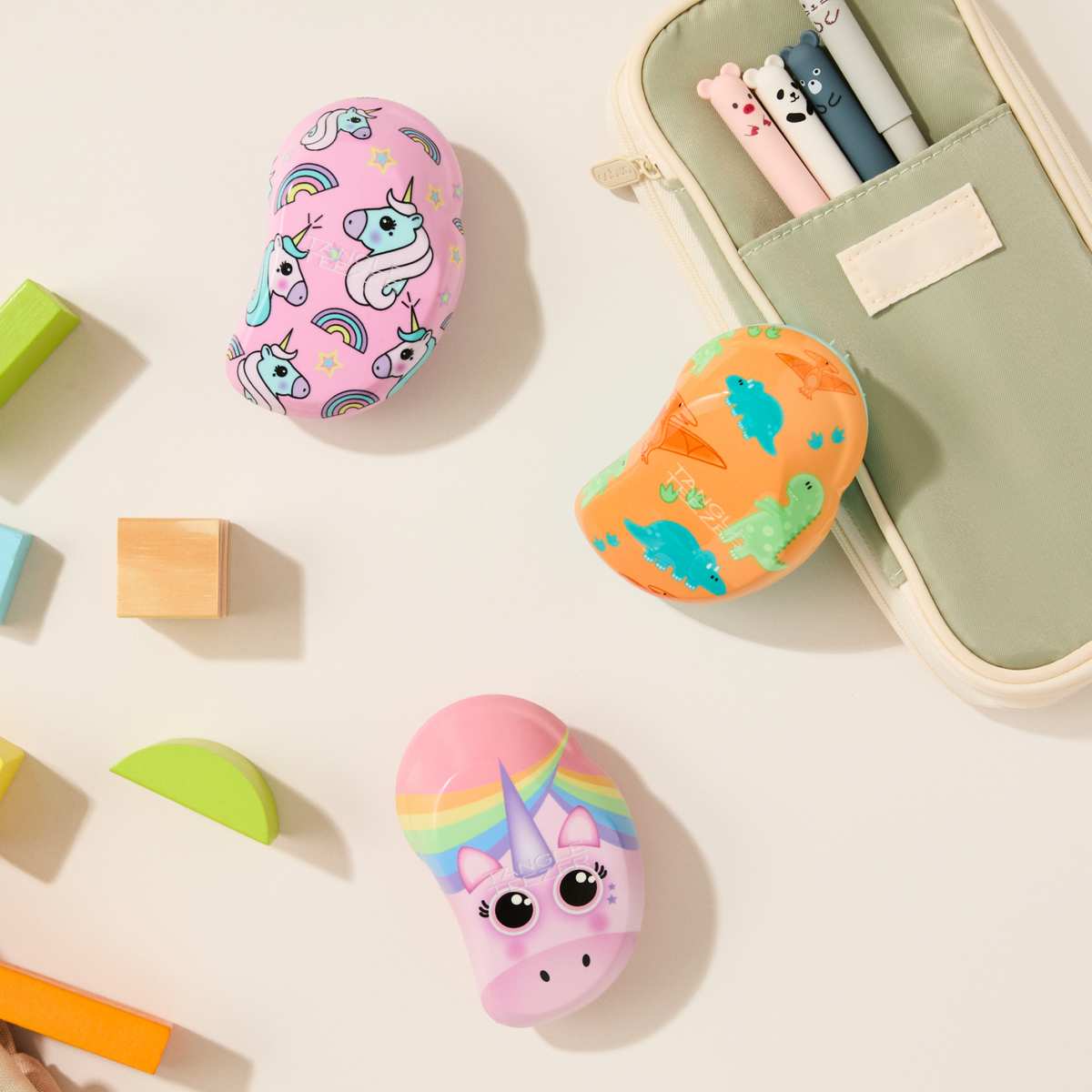 Tangle Teezer Kinderbürste Pink Unicorn von vorn und von hinten