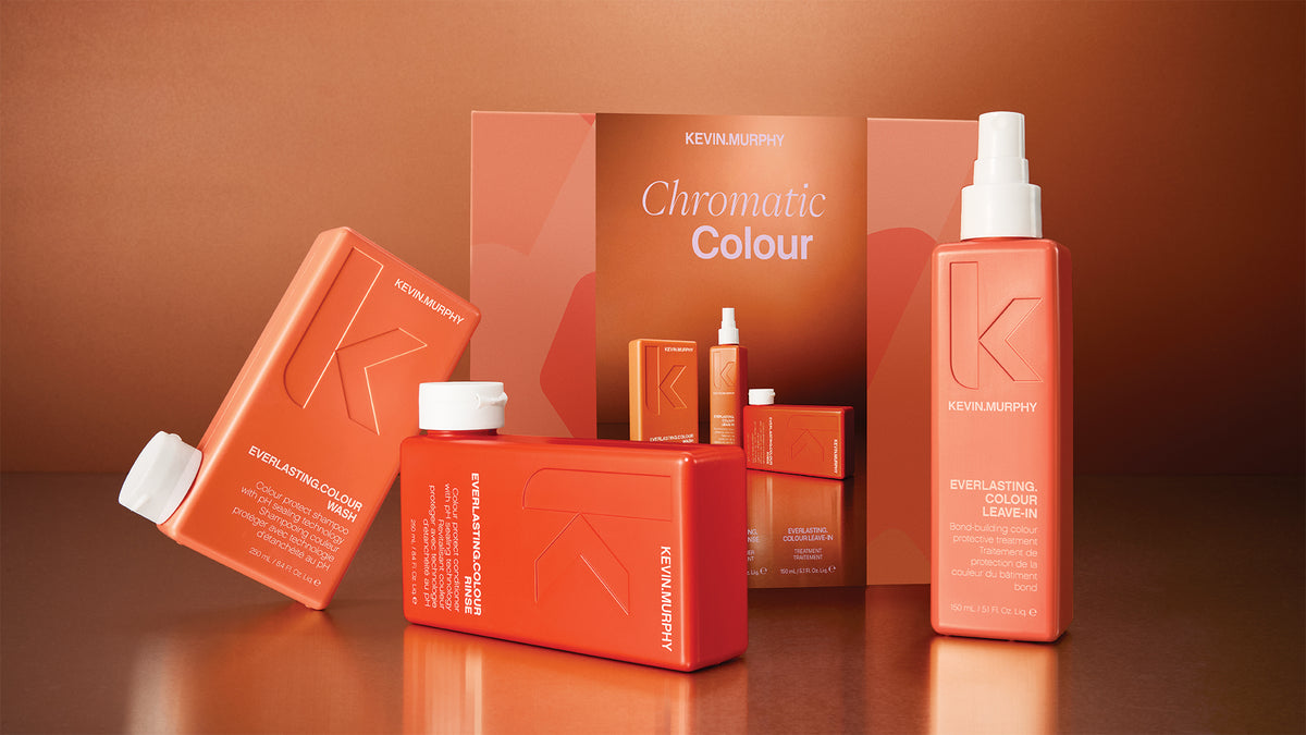 Geschenkbox Kevin Murphy Chromatic Colour mit den drei Produkten im Querformat