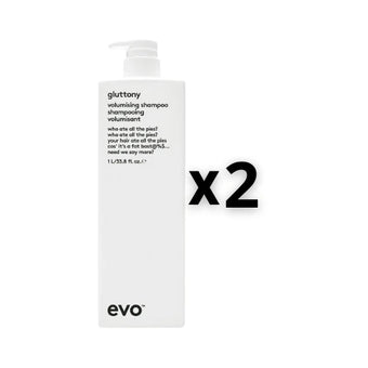 Evo Set 2x Gluttony Volumising Shampoo 1000ml