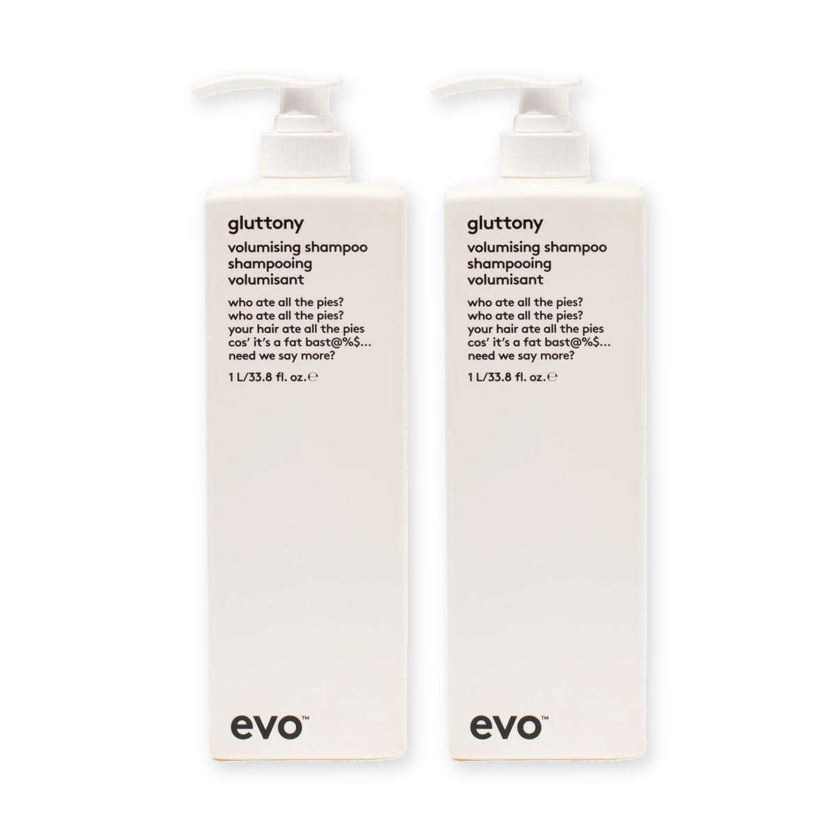 evo Set mit 2 × Gluttony Volumising Shampoo 1000 ml