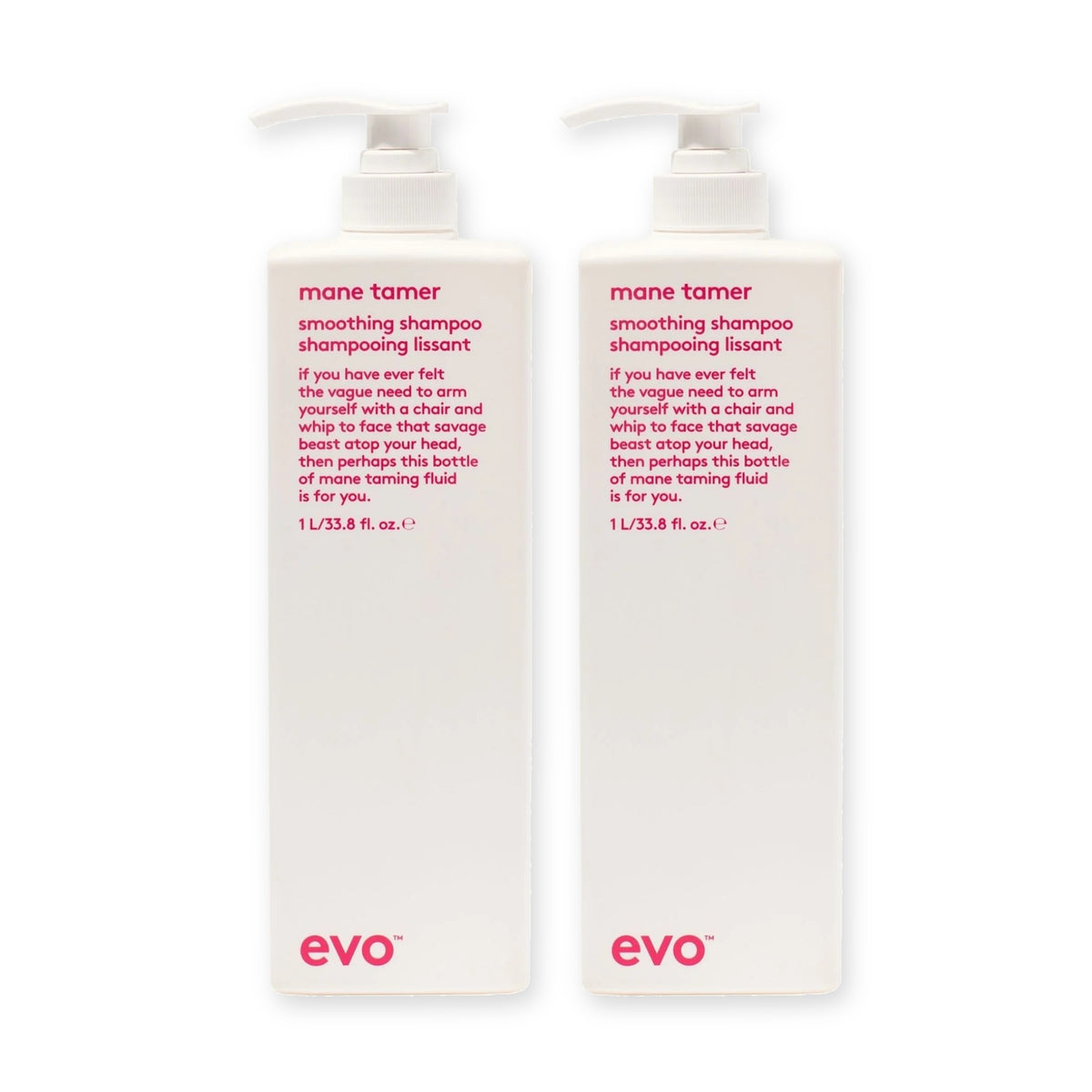 evo Set mit 2 × Mane Tamer Smoothing Shampoo 1000 ml