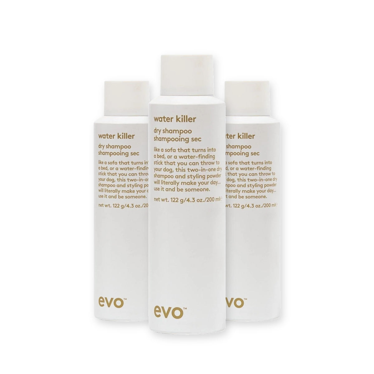 evo Set mit 3 × Water Killer Dry Shampoo 200 ml