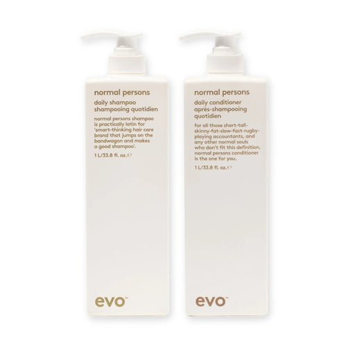 evo Set mit Normal Persons Daily Shampoo 1000 ml und Normal Persons Daily Conditioner 1000 ml
