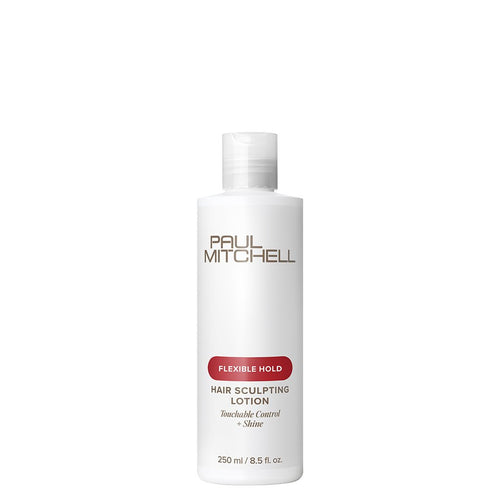 Paul Mitchell Flexible Hold Hair Sculpting Lotion 250 ml – Packshot, weiße Flasche mit rotem Flexible-Hold-Label